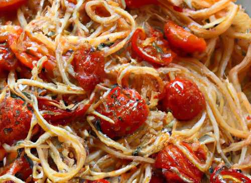 Pasta with anchovies, shallots and peppers