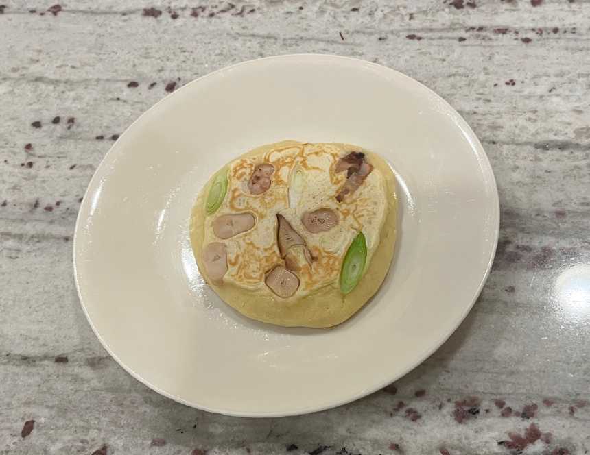squid and onion pancake